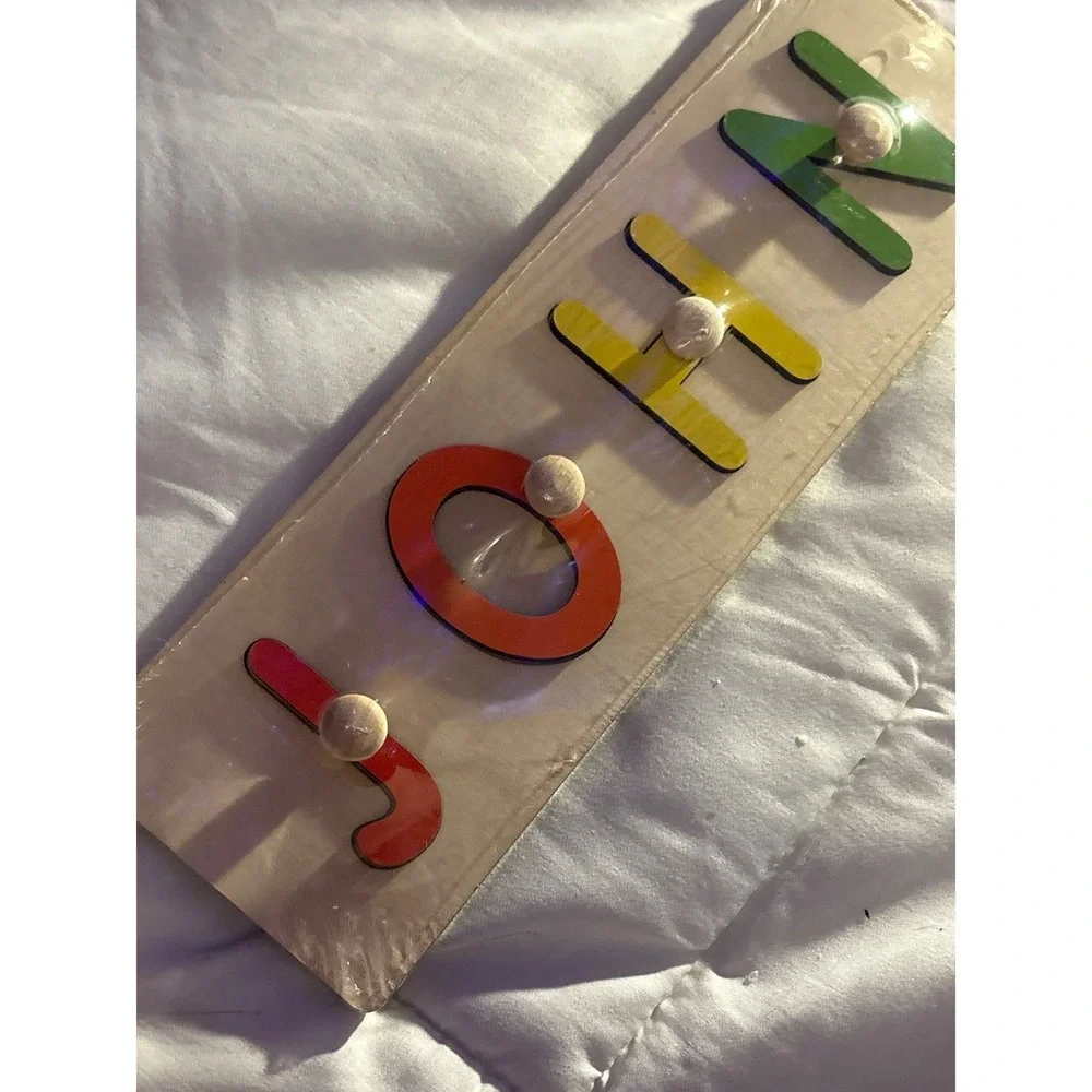 NEW  Personalized Wooden Name Puzzle JOHN Montessori Toddler Learning‎ Puzzle